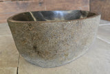 Handmade Natural Oval River Stone  Bathroom Basin  RS 2409053