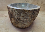 Handmade Natural Oval River Stone  Bathroom Basin  RL 240916