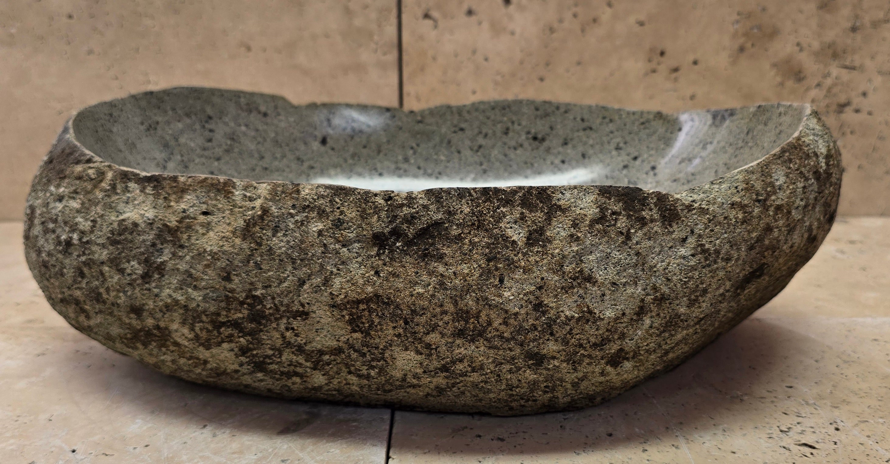 Handmade Natural Oval River Stone  Bathroom Basin  RVM 2409055
