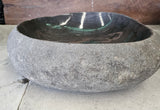 Handmade Natural Oval River Stone  Bathroom Basin  RVL 240901