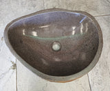 Handmade Natural Oval River Stone  Bathroom Basin  RM 2409142