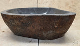 Handmade Natural Oval River Stone  Bathroom Basin  RS 25072053