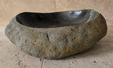 Handmade Natural Oval River Stone  Bathroom Basin  RVM 2409081