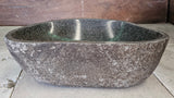 Handmade Natural Oval River Stone  Bathroom Basin  RM 2409136