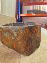 Handmade Natural Oval River Stone  Bathroom Basin TWIN SETS A & B RM 25072030