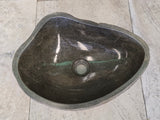 Handmade Natural Oval River Stone  Bathroom Basin  RS 2409074