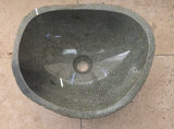 Handmade Natural Oval River Stone  Bathroom Basin  RS 2409024