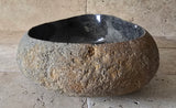 Handmade Natural Oval River Stone  Bathroom Basin  RVM 2409036