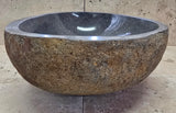 Handmade Natural Oval River Stone  Bathroom Basin  RS 2409016