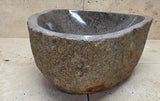 Handmade Natural Oval River Stone  Bathroom Basin  RS 2409030