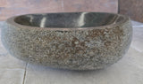 Handmade Natural Oval River Stone  Bathroom Basin  RS 2409087