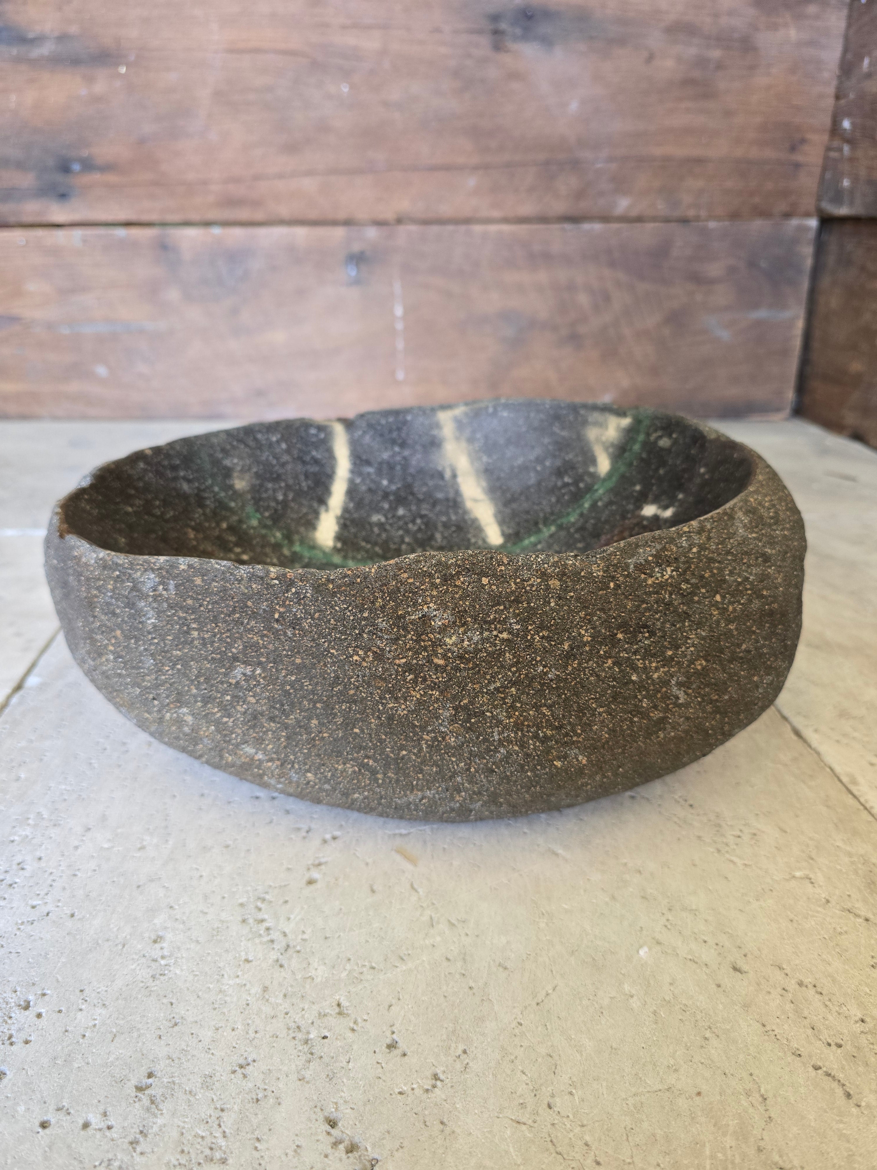 Handmade Natural Oval River Stone  Bathroom Basin  RVS 2409026