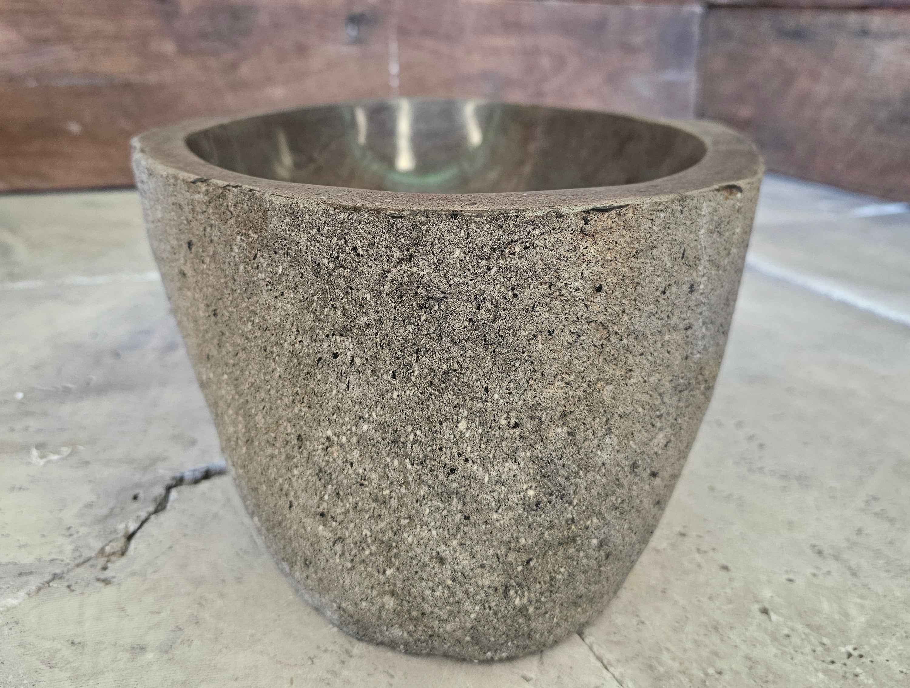 Handmade Natural Oval River Stone  Bathroom Basin  RL 240969