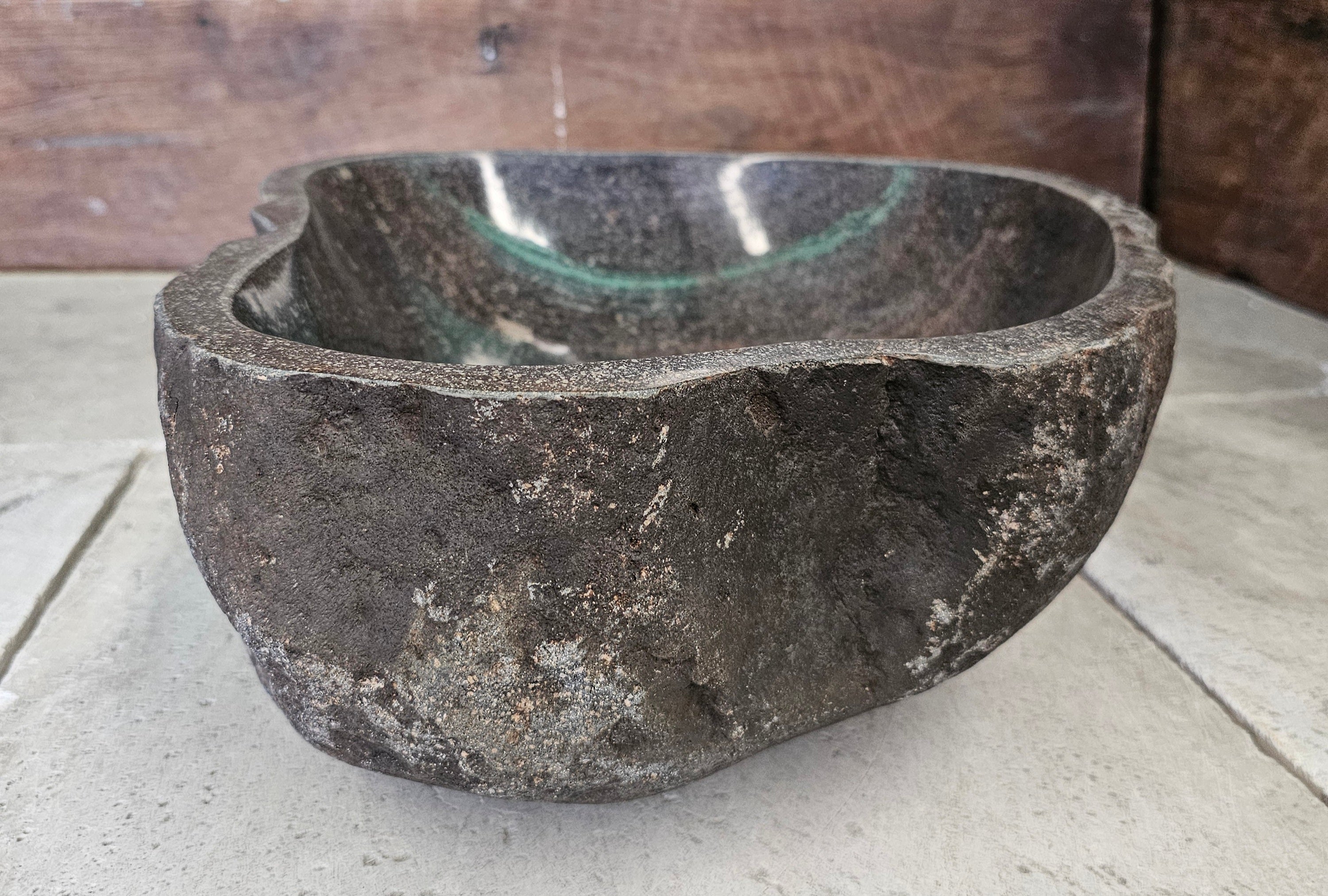 Handmade Natural Oval River Stone  Bathroom Basin  RM 2409112