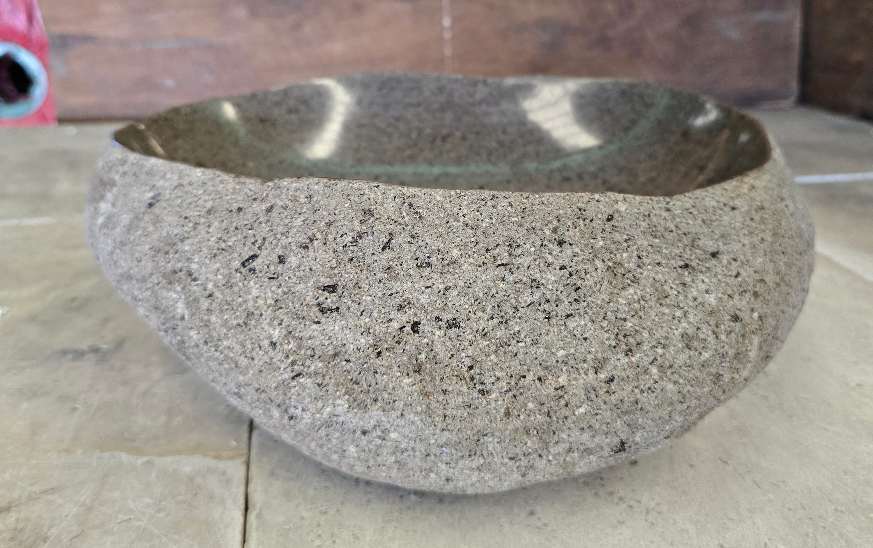 Handmade Natural Oval River Stone  Bathroom Basin  RVS 2409076
