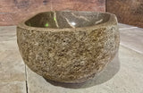 Handmade Natural Oval River Stone  Bathroom Basin  RS 2409053