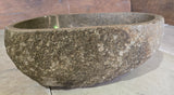 Handmade Natural Oval River Stone  Bathroom Basin  RS 2409053