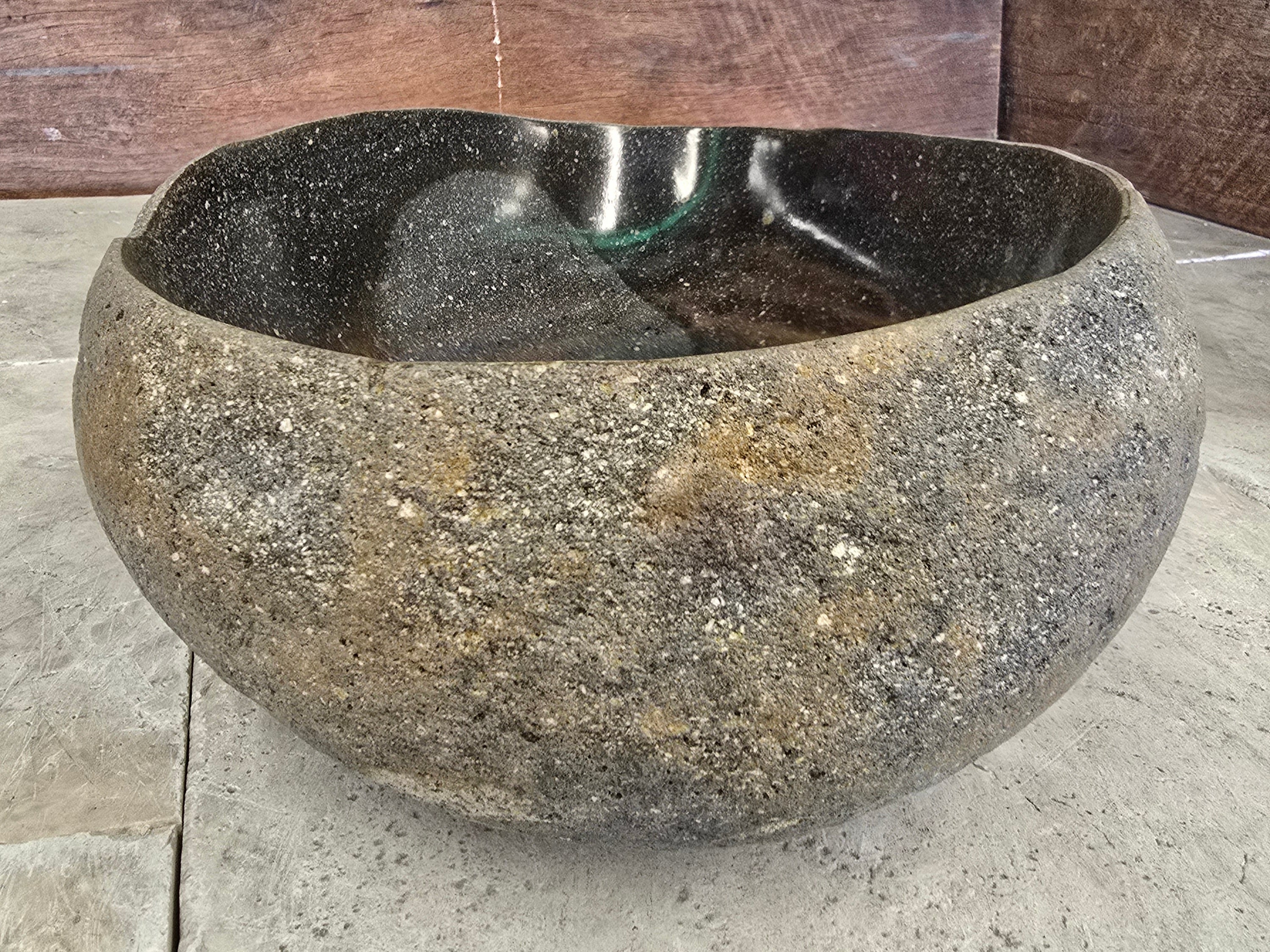 Handmade Natural Oval River Stone  Bathroom Basin  RVM 2409073
