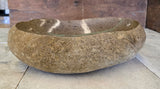 Handmade Natural Oval River Stone  Bathroom Basin  PHM 240917