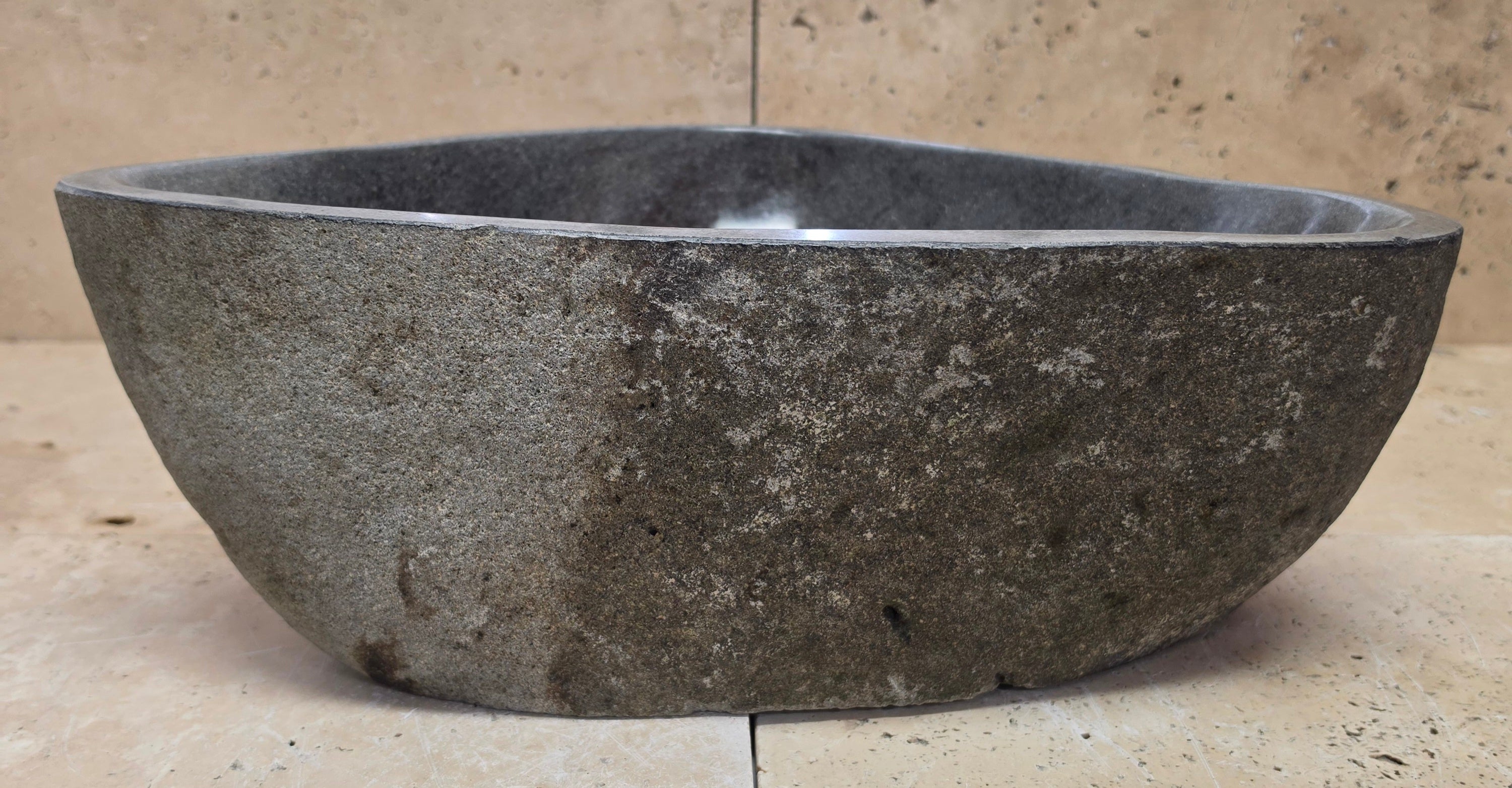 Handmade Natural Oval River Stone  Bathroom Basin  RS 2409028