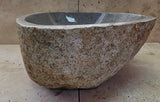 Handmade Natural Oval River Stone  Bathroom Basin  RM 25072053