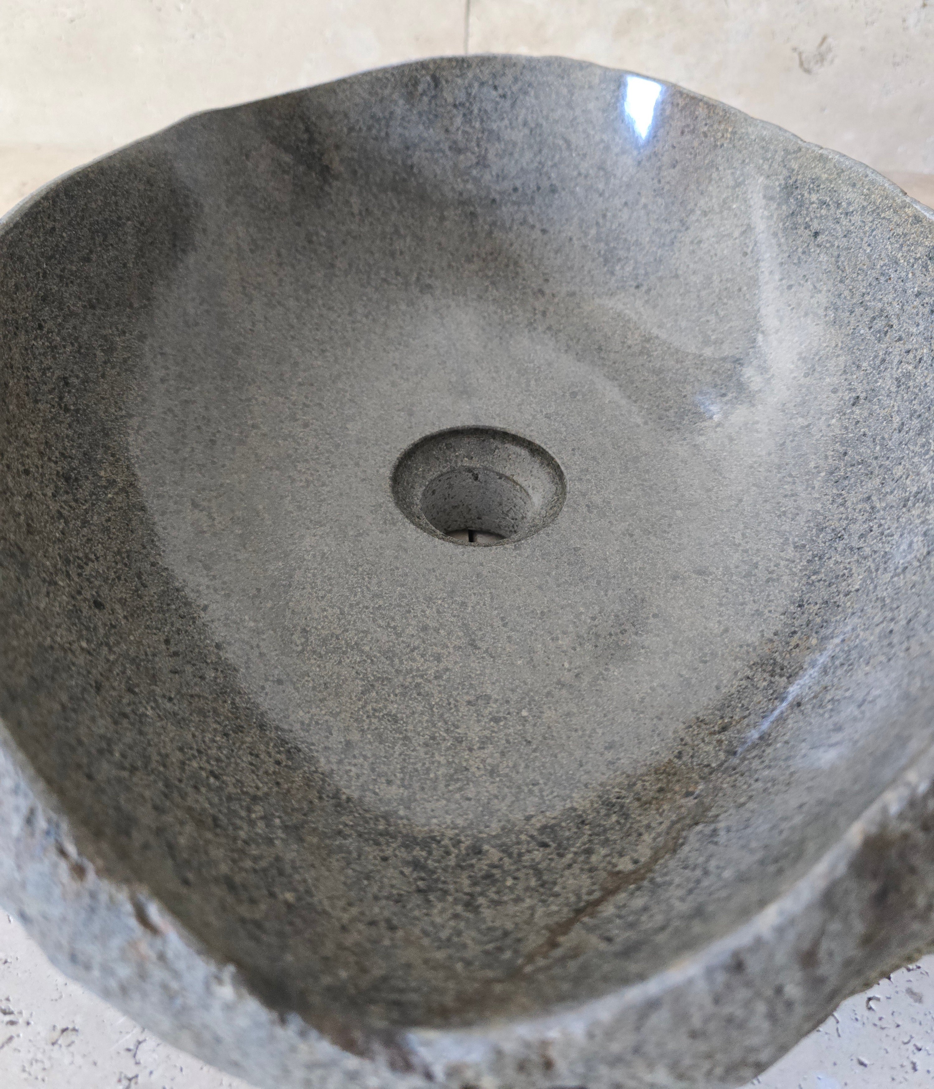 Handmade Natural Oval River Stone  Bathroom Basin  RVM 2409092