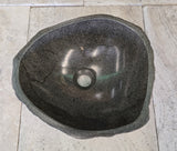 Handmade Natural Oval River Stone  Bathroom Basin  RS 2409007