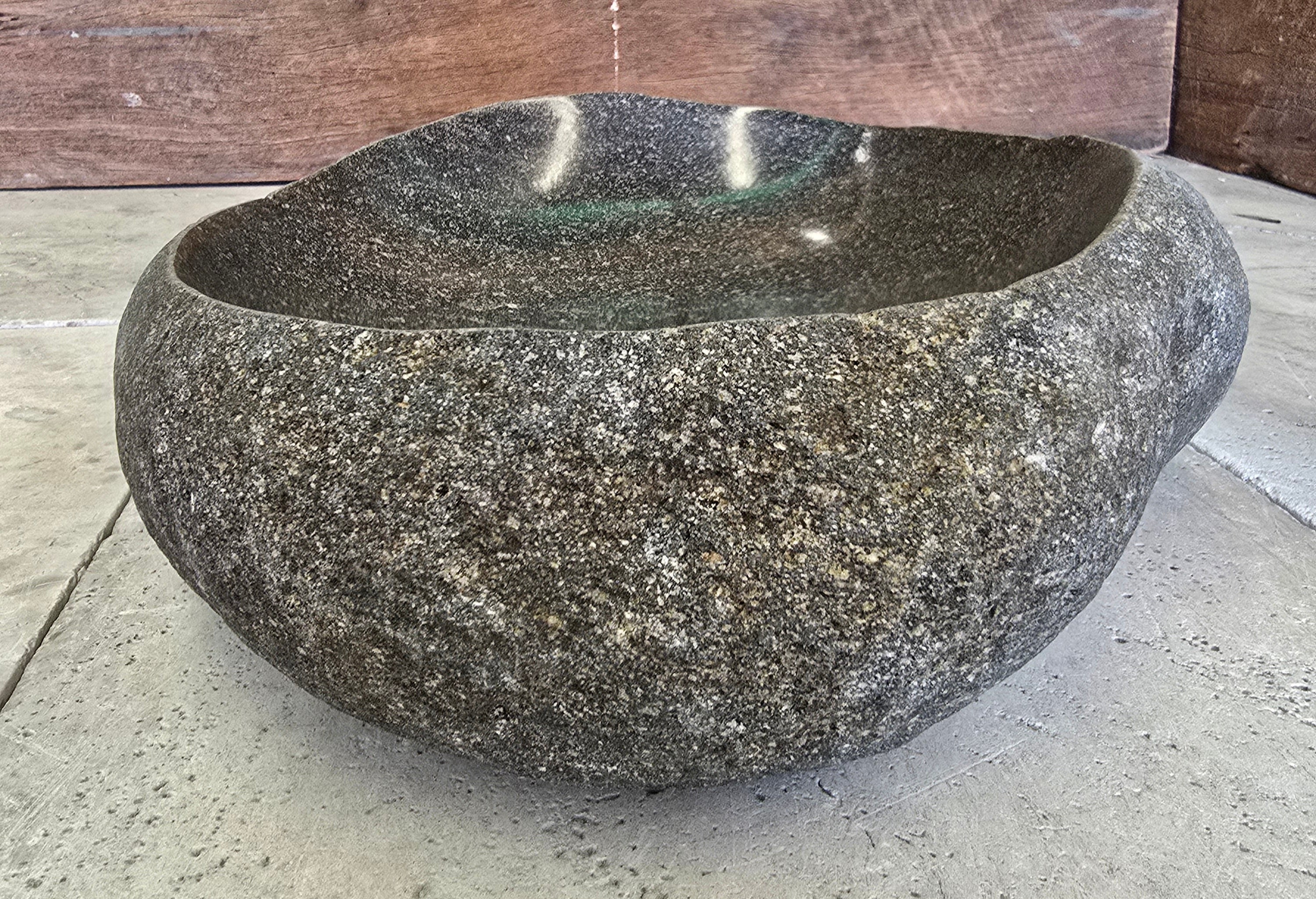 Handmade Natural Oval River Stone  Bathroom Basin  RVM 2409098