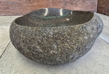 Handmade Natural Oval River Stone  Bathroom Basin  RVM 2409098