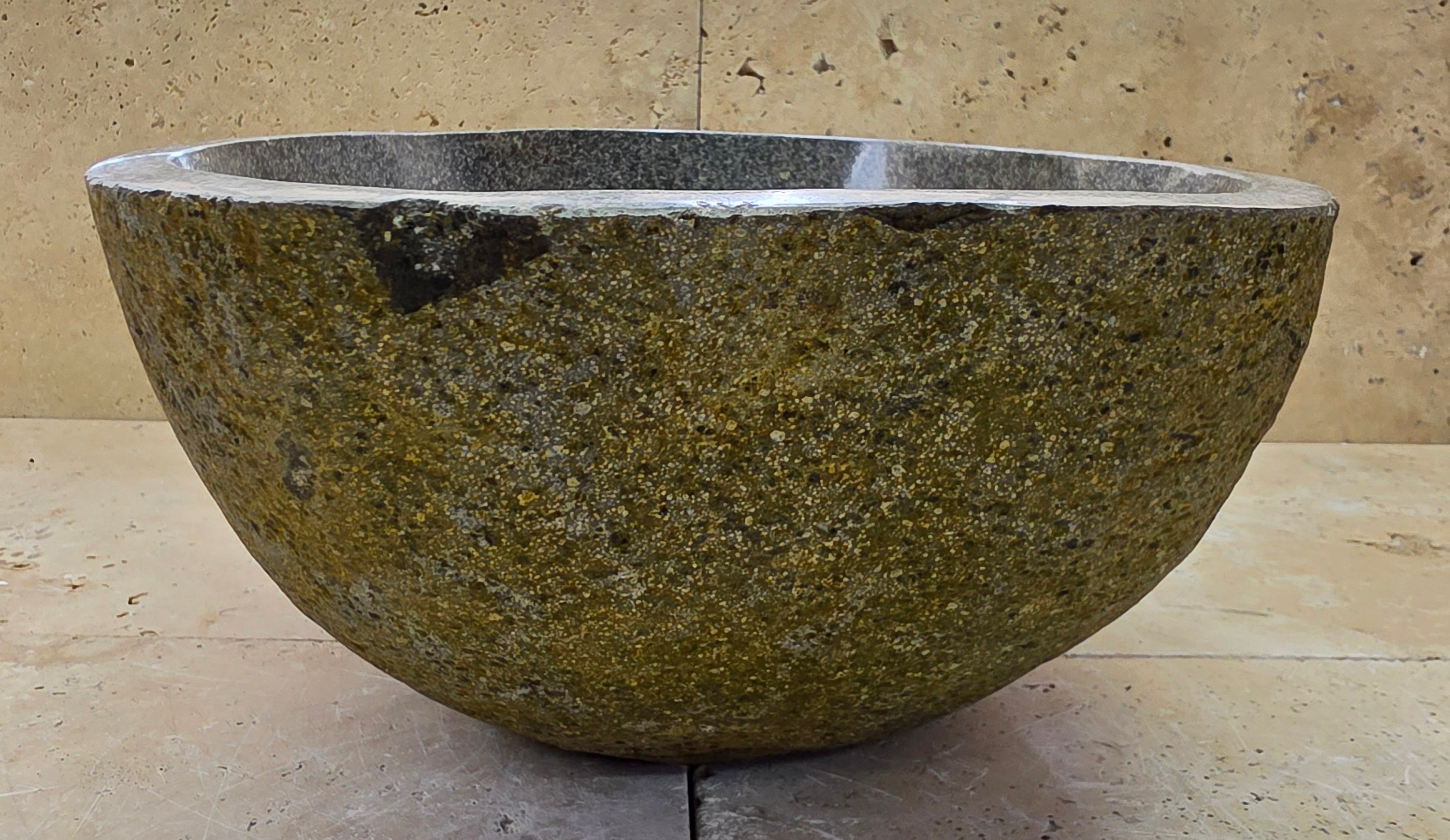 Handmade Natural Oval River Stone  Bathroom Basin  RS 2409080