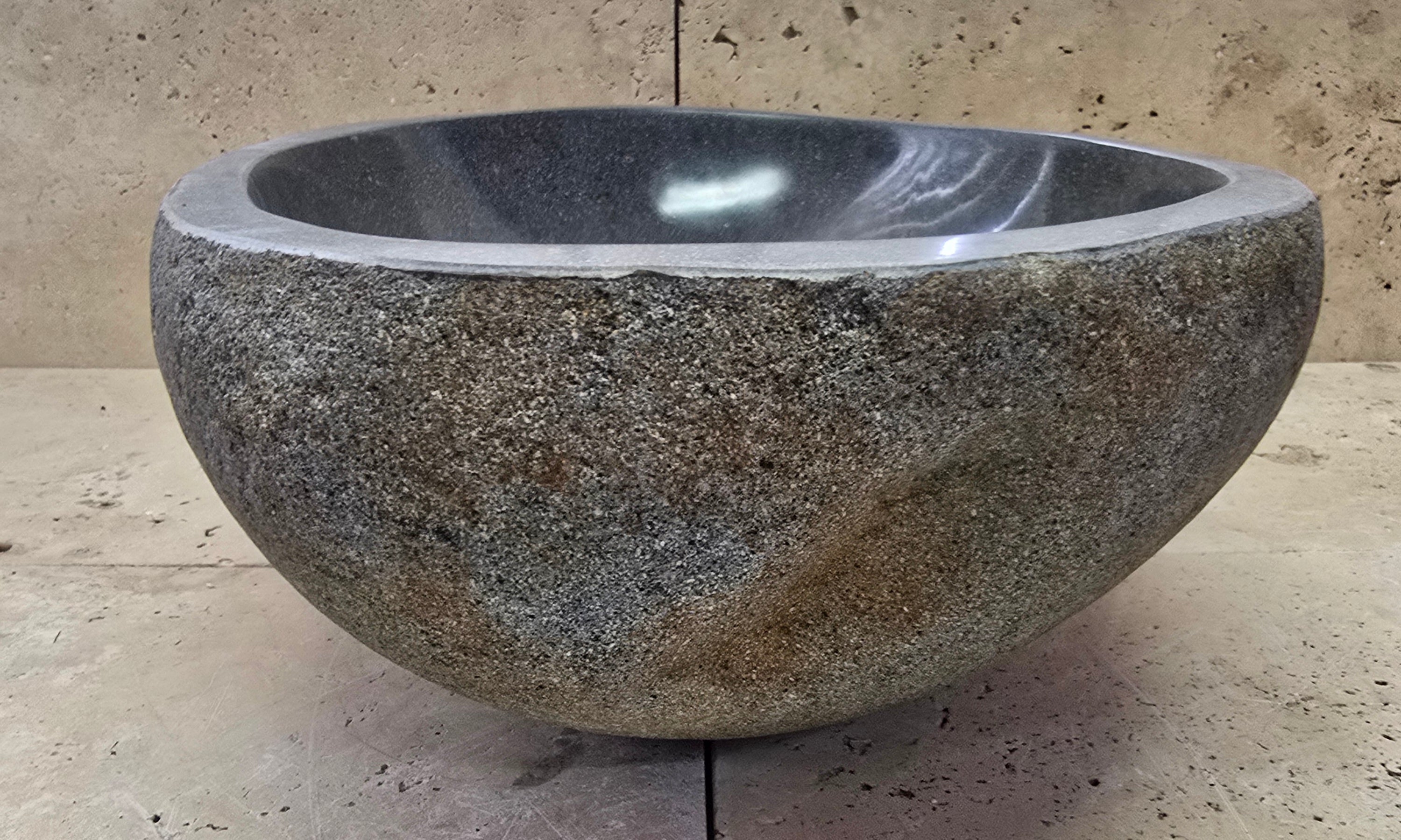 Handmade Natural Oval River Stone  Bathroom Basin  RM 2409193