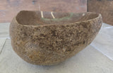 Handmade Natural Oval River Stone  Bathroom Basin  RVM 2409052