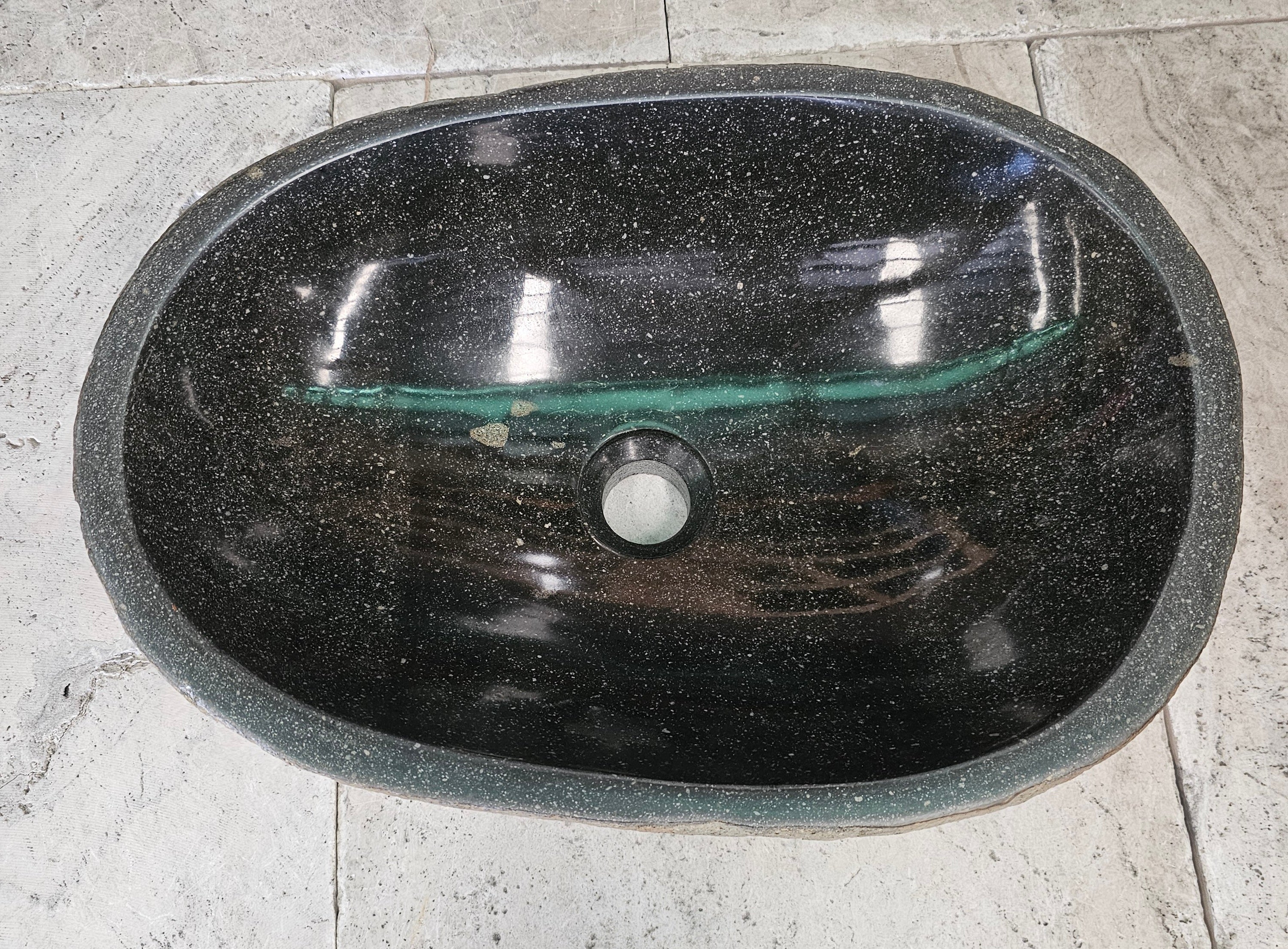 Handmade Natural Oval River Stone  Bathroom Basin  RM 2409027