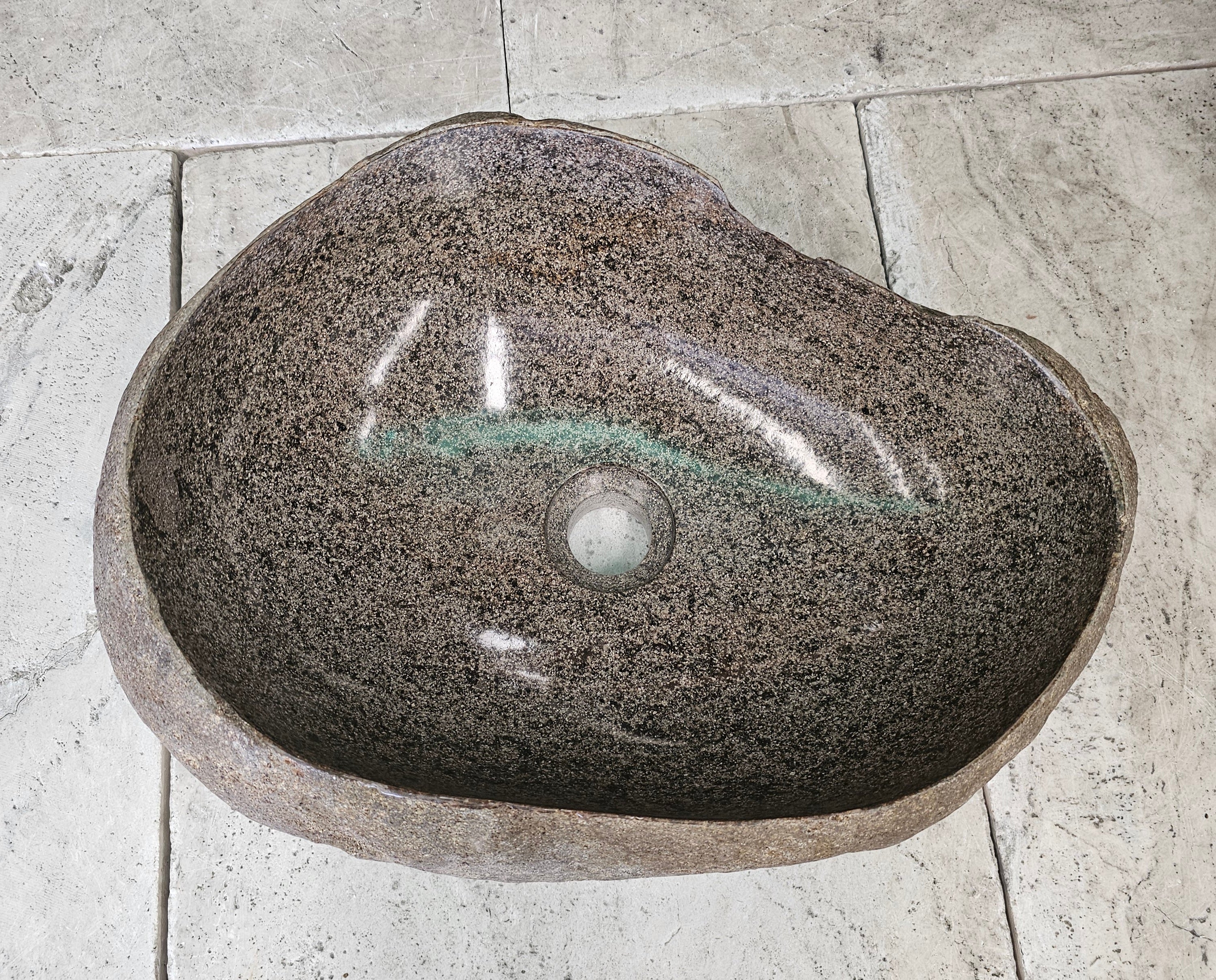 Handmade Natural Oval River Stone  Bathroom Basin  RVM 2409047