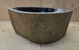 Handmade Natural Oval River Stone  Bathroom Basin  RS 2409020