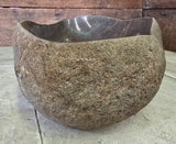 Handmade Natural Oval River Stone  Bathroom Basin  RVL 240925