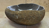 Handmade Natural Oval River Stone  Bathroom Basin  RVS 2409013