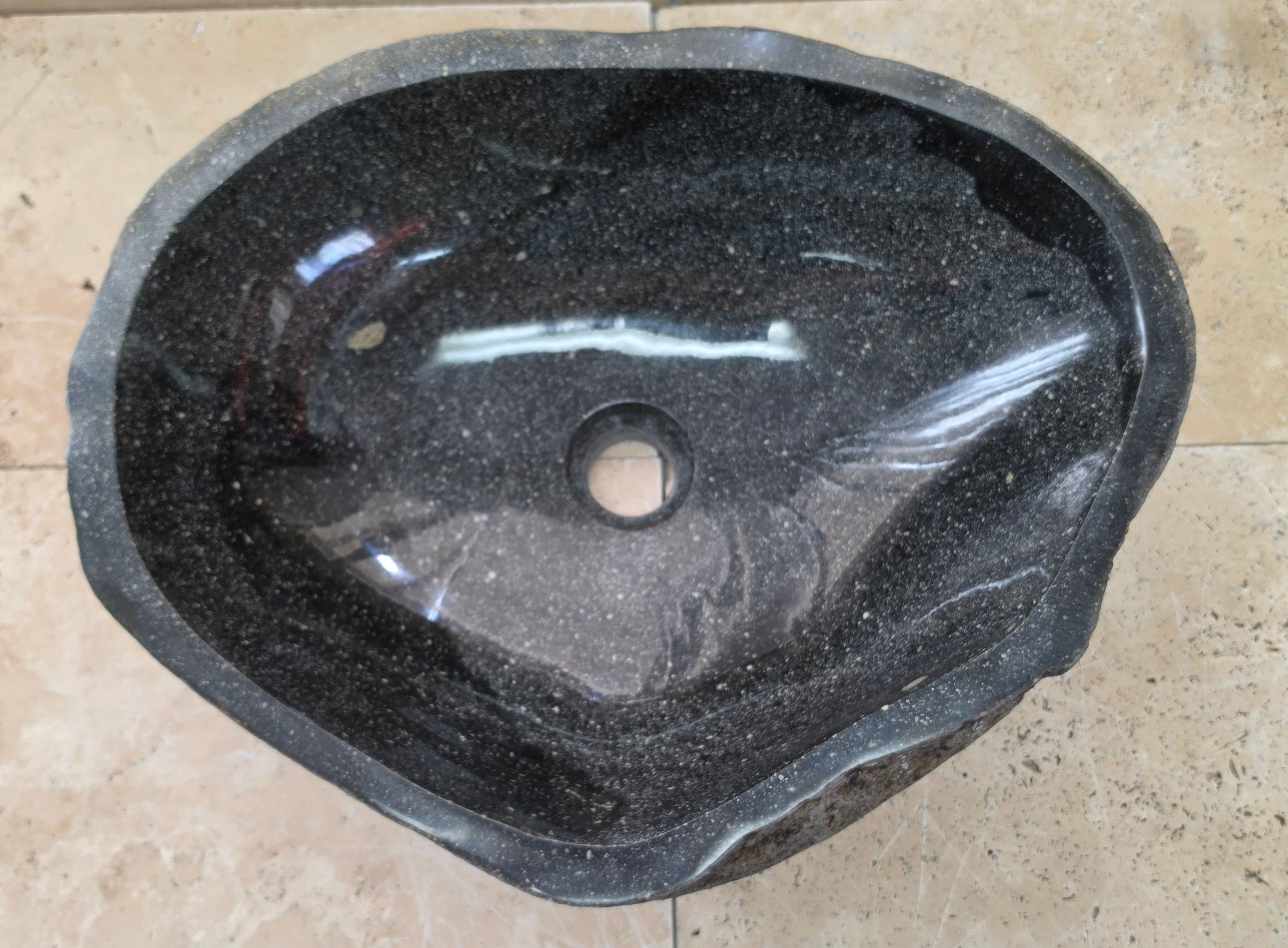Handmade Natural Oval River Stone  Bathroom Basin  RM 25072031