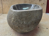 Handmade Natural Oval River Stone  Bathroom Basin  RS 2409133