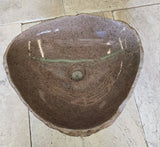 Handmade Natural Oval River Stone  Bathroom Basin  RVM 2409052