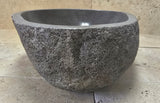 Handmade Natural Oval River Stone  Bathroom Basin  RS 2409086
