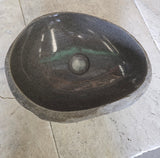 Handmade Natural Oval River Stone  Bathroom Basin  RVS 2409082