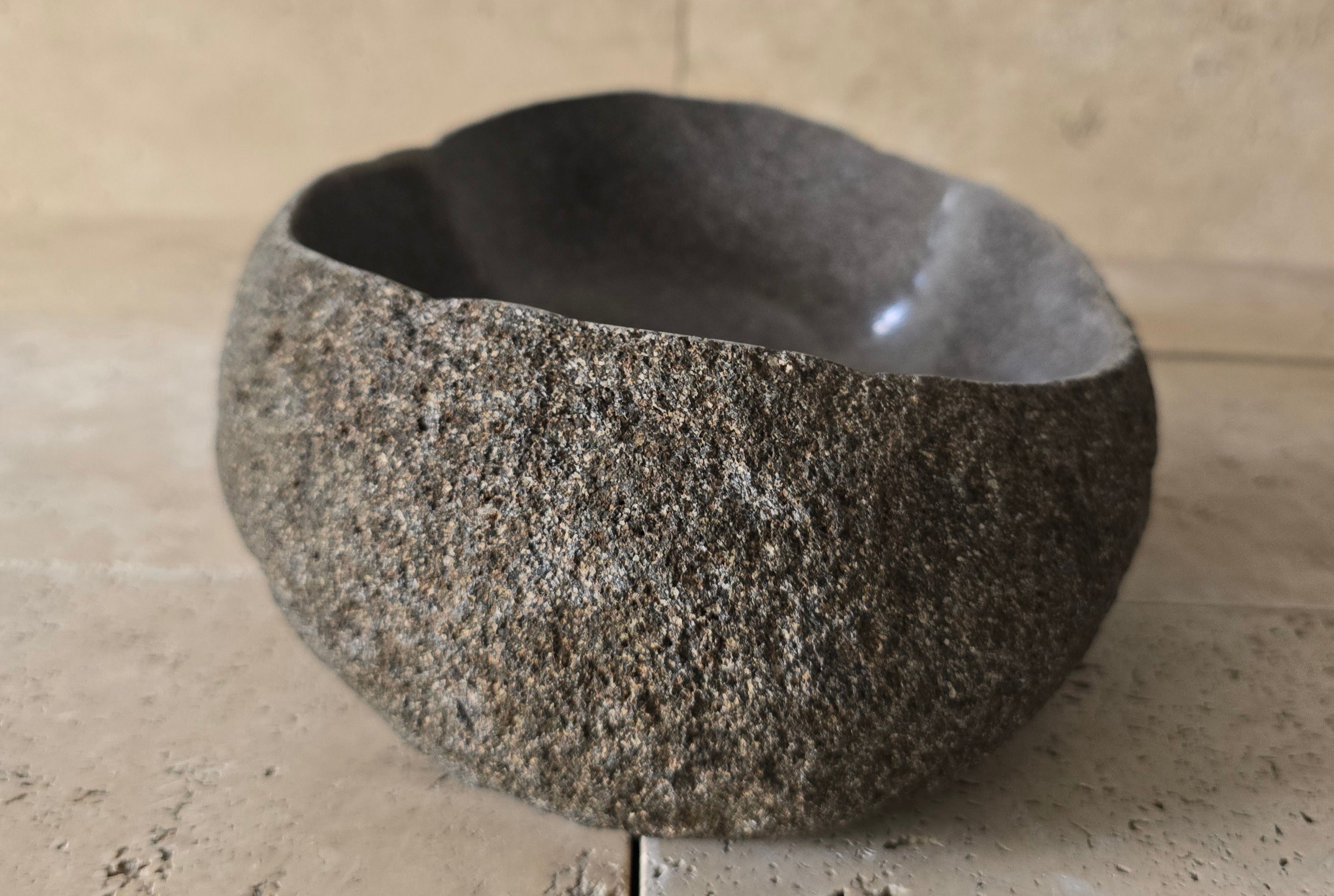 Handmade Natural Oval River Stone  Bathroom Basin  RVM 2409085
