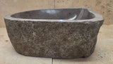 Handmade Natural Oval River Stone  Bathroom Basin  RS 240937
