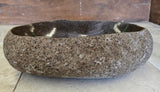 Handmade Natural Oval River Stone  Bathroom Basin  RVM 2409005
