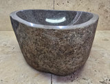 Handmade Natural Oval River Stone  Bathroom Basin  RS 2409028