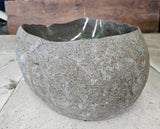 Handmade Natural Oval River Stone  Bathroom Basin  RS 2409072