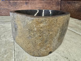 Handmade Natural Oval River Stone  Bathroom Basin  RS 2409013
