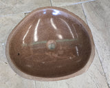 Handmade Natural Oval River Stone  Bathroom Basin  RM 2409067