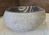 Handmade Natural Oval River Stone  Bathroom Basin  RS 2409066
